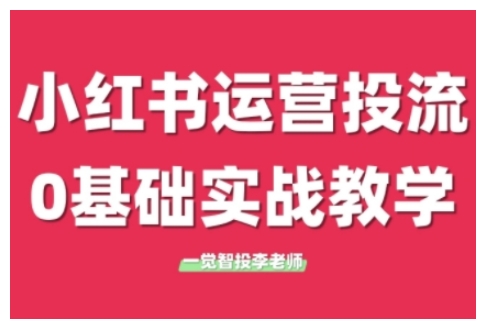 小红书运营投流，小红书广告投放从0到1的实战课，学完即可开始投放-连烟牍库