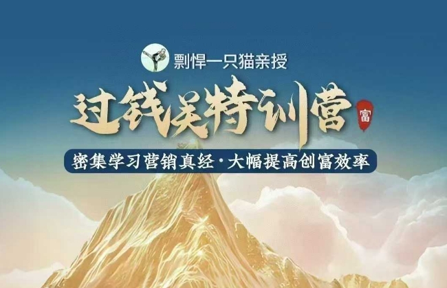 剽悍一只猫-过钱关特训营，学习营销真经 大幅度提高创富效率-连烟牍库