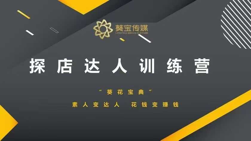 探店达人训练营，素人变达人，花钱变赚钱-连烟牍库