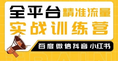 全平台精准流量实战训练营，百度微信抖音小红书SEO引流教程-连烟牍库