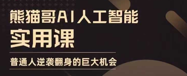 AI人工智能实用课，实在实用实战，普通人逆袭翻身的巨大机会-连烟牍库