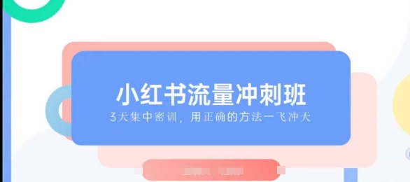 小红书流量冲刺班2025，最懂小红书的女人，快速教你2025年入局小红书-连烟牍库