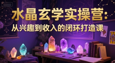 水晶玄学实操营：从兴趣到收入的闭环打造课-连烟牍库