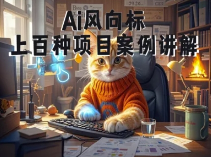 Ai风向标-附100种项目案例玩法-0基础小白到大神ai视频商业应用教学-连烟牍库
