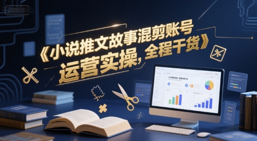 小说推文故事混剪账号运营实操，全程干货-连烟牍库