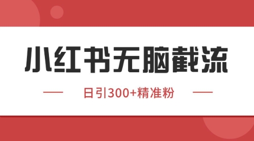 小红书只要你有同行就能获客，独家野路子获客玩法，暴力截流【揭秘】-连烟牍库