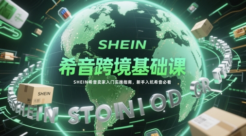 希音跨境基础课，SHEIN希音卖家入门实操指南，新手入坑希音必看-连烟牍库