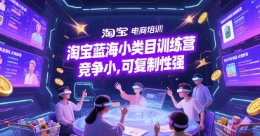 淘宝蓝海小类目训练营， 竞争小，可复制性强-连烟牍库