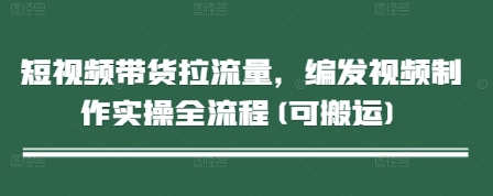 短视频带货拉流量，编发视频制作实操全流程(可搬运)-连烟牍库