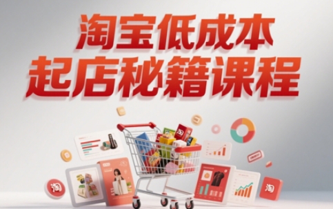 淘宝低成本起店系统课，助你快速起店，实现弯道超车-连烟牍库