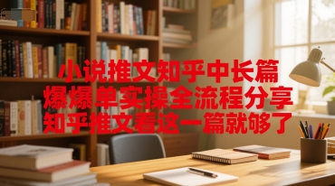 小说推文知乎中长篇爆单实操全流程分享，知乎推文看这一篇就够了-连烟牍库