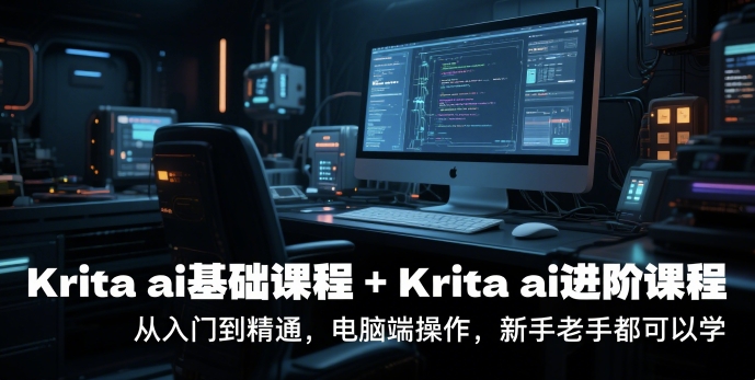 krita ai基础课程+Krita ai进阶课程，从入门到精通，电脑端操作，新手老手都可以学-连烟牍库