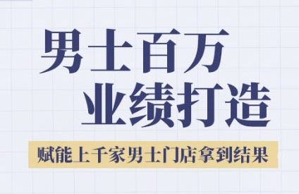 2025男士美业百万业绩打造，赋能上千家男士门店拿到结果-连烟牍库
