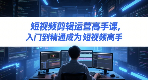 短视频剪辑运营高手课，入门到精通成为短视频高手-连烟牍库