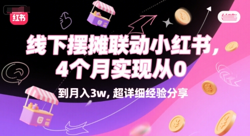 线下摆摊联动小红书，4 个月实现从 0 到月入3w，超详细经验分享-连烟牍库