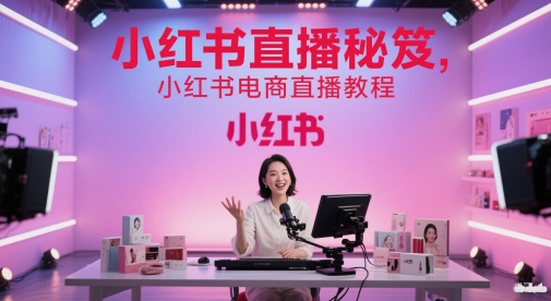 小红书直播秘笈，小红书电商直播教程-连烟牍库