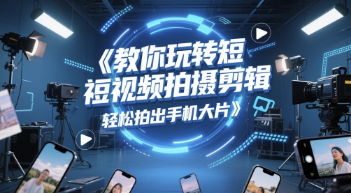 教你玩转短视频拍摄剪辑，轻松拍出手机大片-连烟牍库