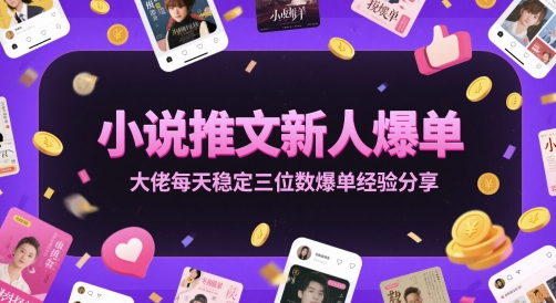 小说推文新人爆单大佬每天稳定三位数爆单经验分享-连烟牍库