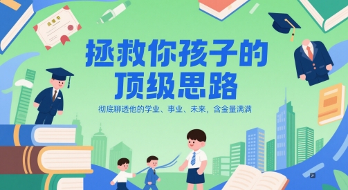 付费文章：拯救你孩子的顶级思路，彻底聊透他的学业、事业、未来，含金量满满-连烟牍库
