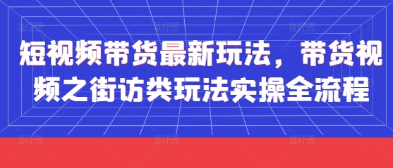 短视频带货最新玩法，带货视频之街访类玩法实操全流程-连烟牍库