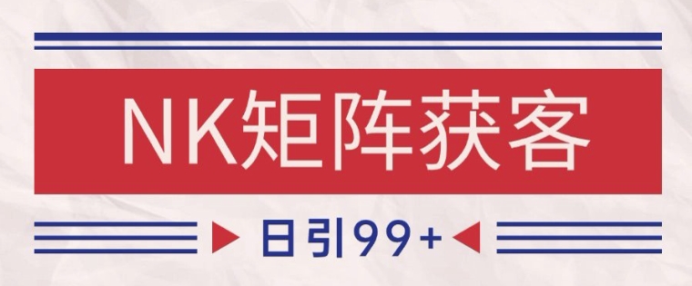 小红书某音NK赛道引流获客 自热矩阵日引200+【揭秘】-连烟牍库