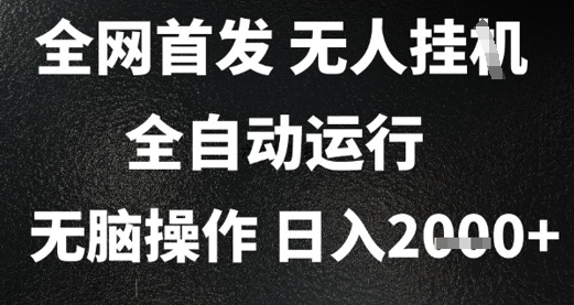 2025首发无人挂G项目，日入2k+，全自动运行，无脑操作，长期稳定 小白可玩【揭秘】-连烟牍库