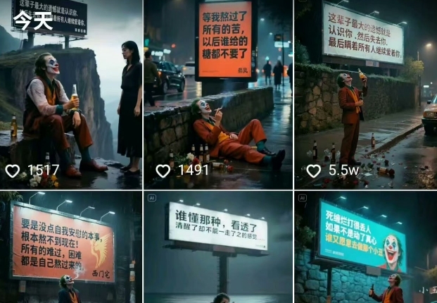 一条视频竟然15W赞！用AI制作小丑自嘲扎心文案视频，当下非常火爆的短视频流量神器-连烟牍库
