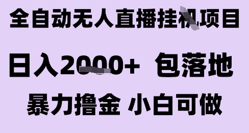 最新全自动抖音无人直播挂G项目，日入2k+ 包落地暴力撸金，小白可做【揭秘】-连烟牍库