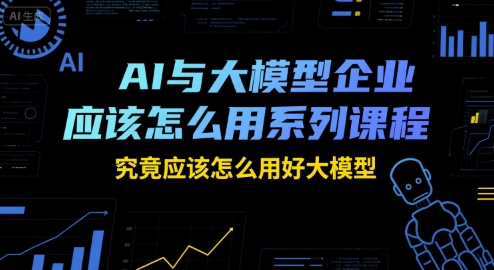 AI与大模型企业应该怎么用系列课程，究竟应该怎么用好大模型-连烟牍库