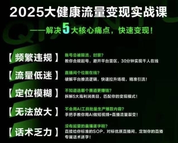 大健康流量全域新增长8.0，三月底线下课视频，大健康万亿蓝海，从类目突围到模式迭代-连烟牍库