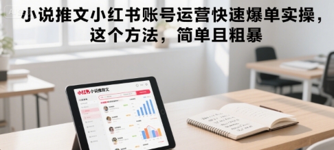 小说推文小红书账号运营快速爆单实操，这个方法，简单且粗暴-连烟牍库