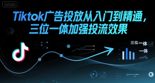 Tiktok广告投放从入门到精通，三位一体加强投流效果-连烟牍库