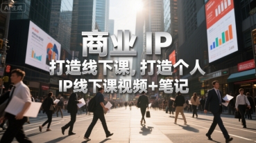 商业IP打造线下课，打造个人 IP线下课视频+笔记-连烟牍库