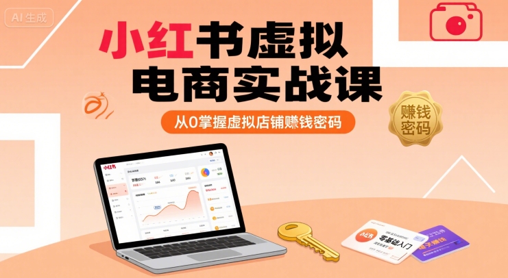 小红书虚拟电商实战课，从0掌握虚拟店铺賺钱密码-连烟牍库