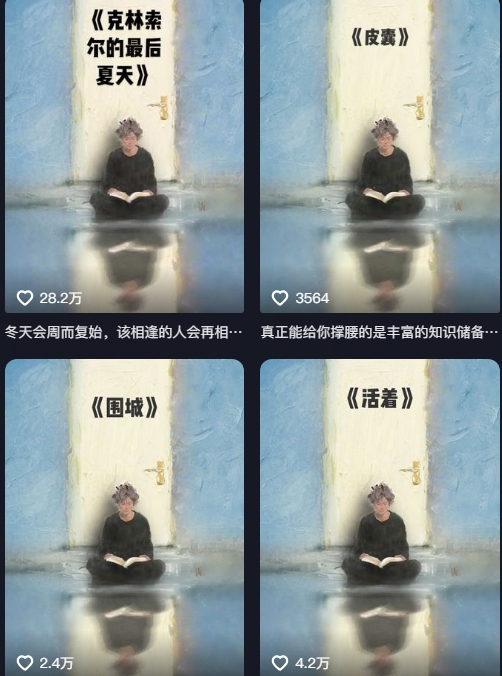 AI制作爆款书单，抖音42粉丝博主书单号制作拆解，单条视频28W赞-连烟牍库